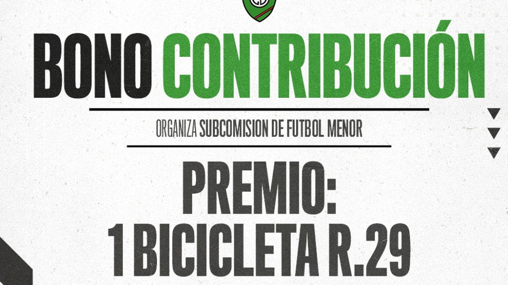 Mañana se sortea el bono contribución del Club Unión que tiene una bicicleta como premio