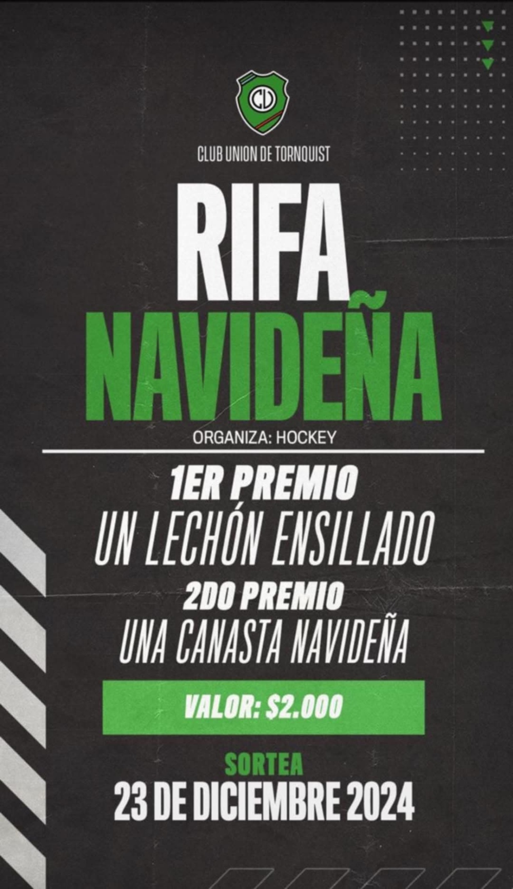 A la venta la rifa navideña organizada por el hockey del Club Unión