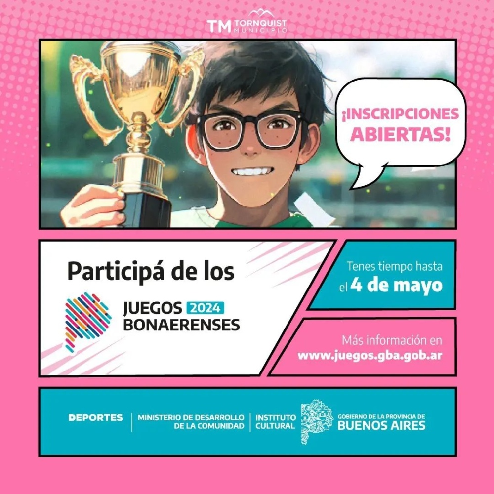 Abiertas las inscripciones para los Juegos Bonaerenses 2024