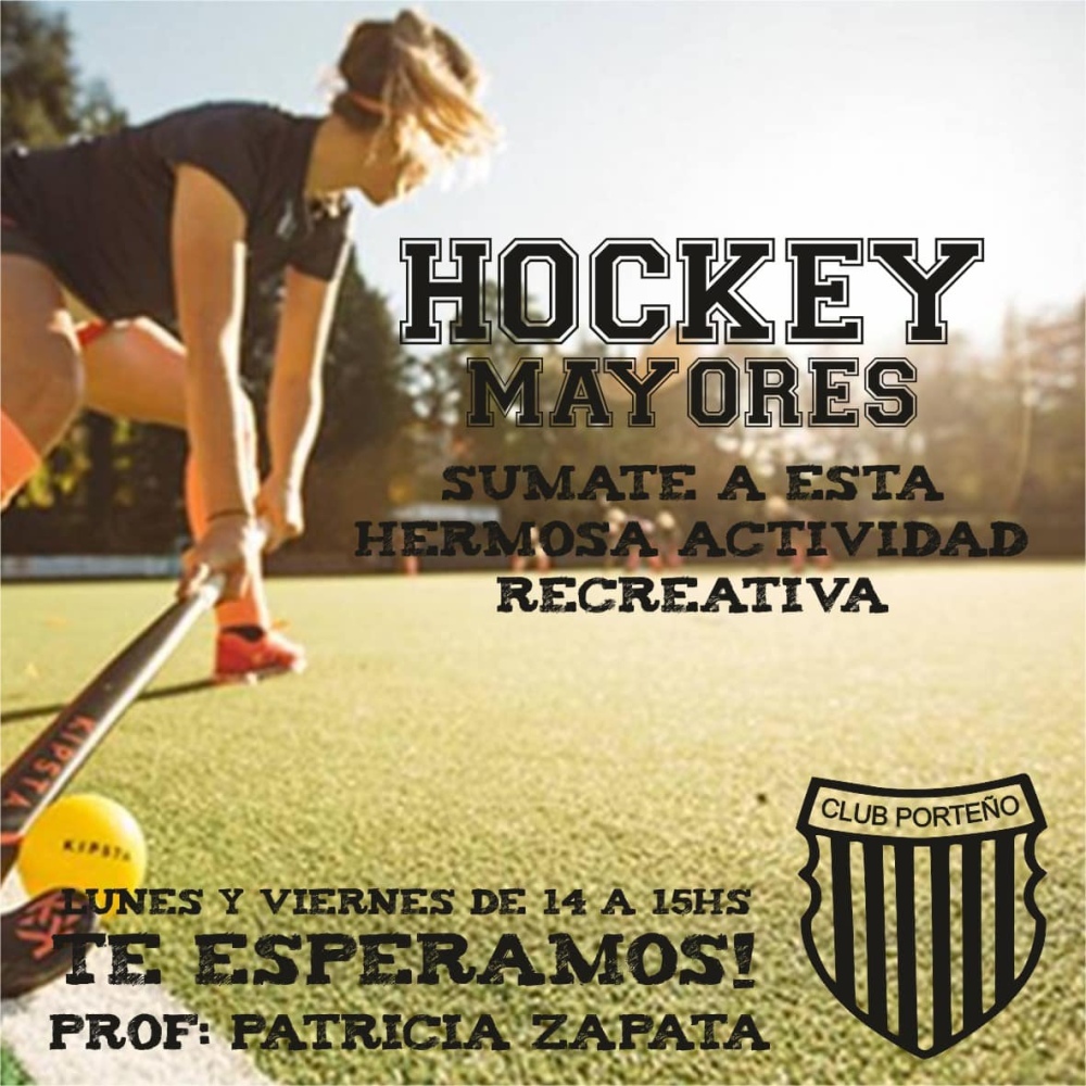 Porteño de Saldungaray invita a sus clases de hockey para mayores