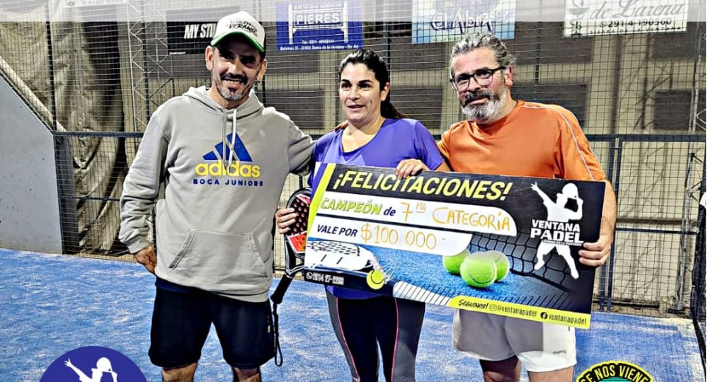 Licina Reyes y Damián Reyes se consagraron campeones en un nuevo torneo de Ventana Padel