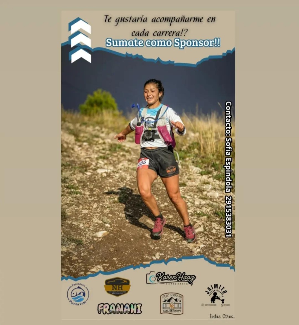 La atleta local Sofia Espíndola busca sponsor para acompañarla en sus competencias