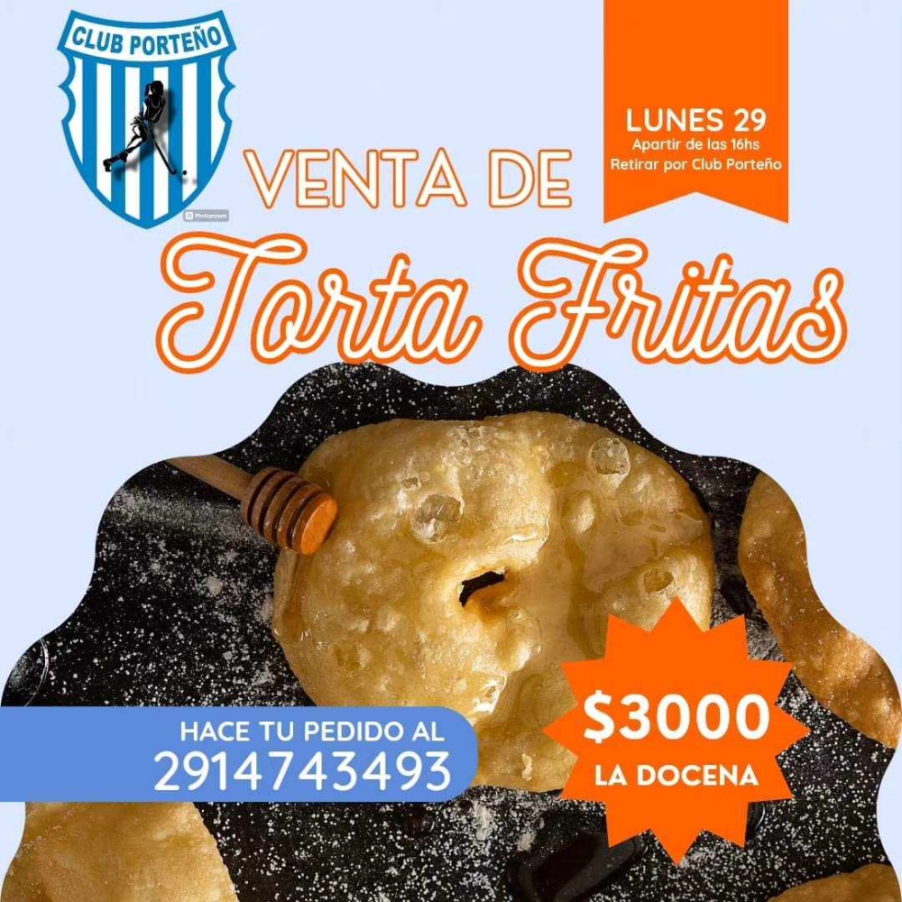 29 de julio: Venta de torta fritas en el Club Porteño de Saldungaray