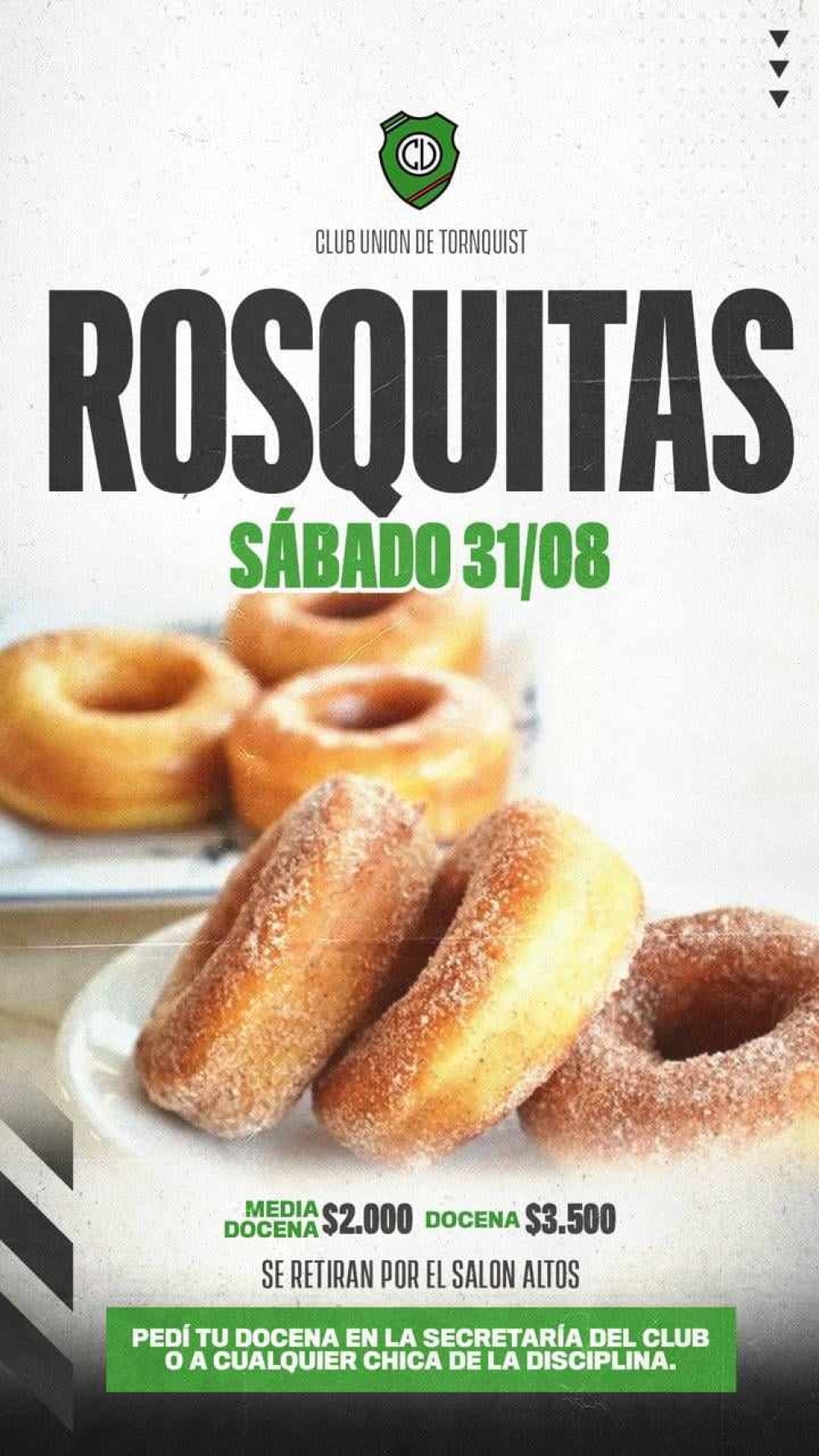 Las distintas categorias de hockey del Club Union realizan una venta de rosquitas