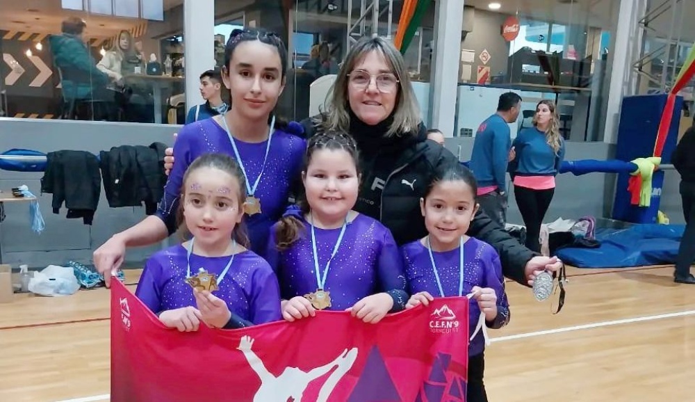 Gimnastas del CEF Nº 9 participaron de un torneo amistoso realizado en Uno Bahía Club