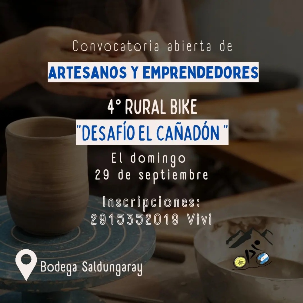 Convocatoria a artesanos y emprendedores para el 4º Rural Bike ”Desafío El Cañadón”