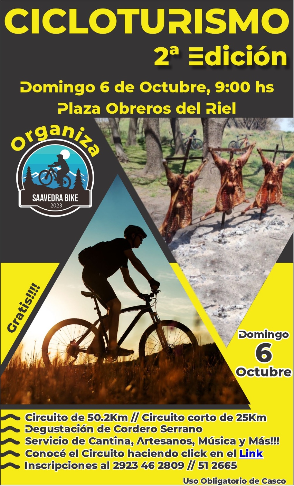 Invitan a participar de un cicloturismo organizado por Saavedra Bike