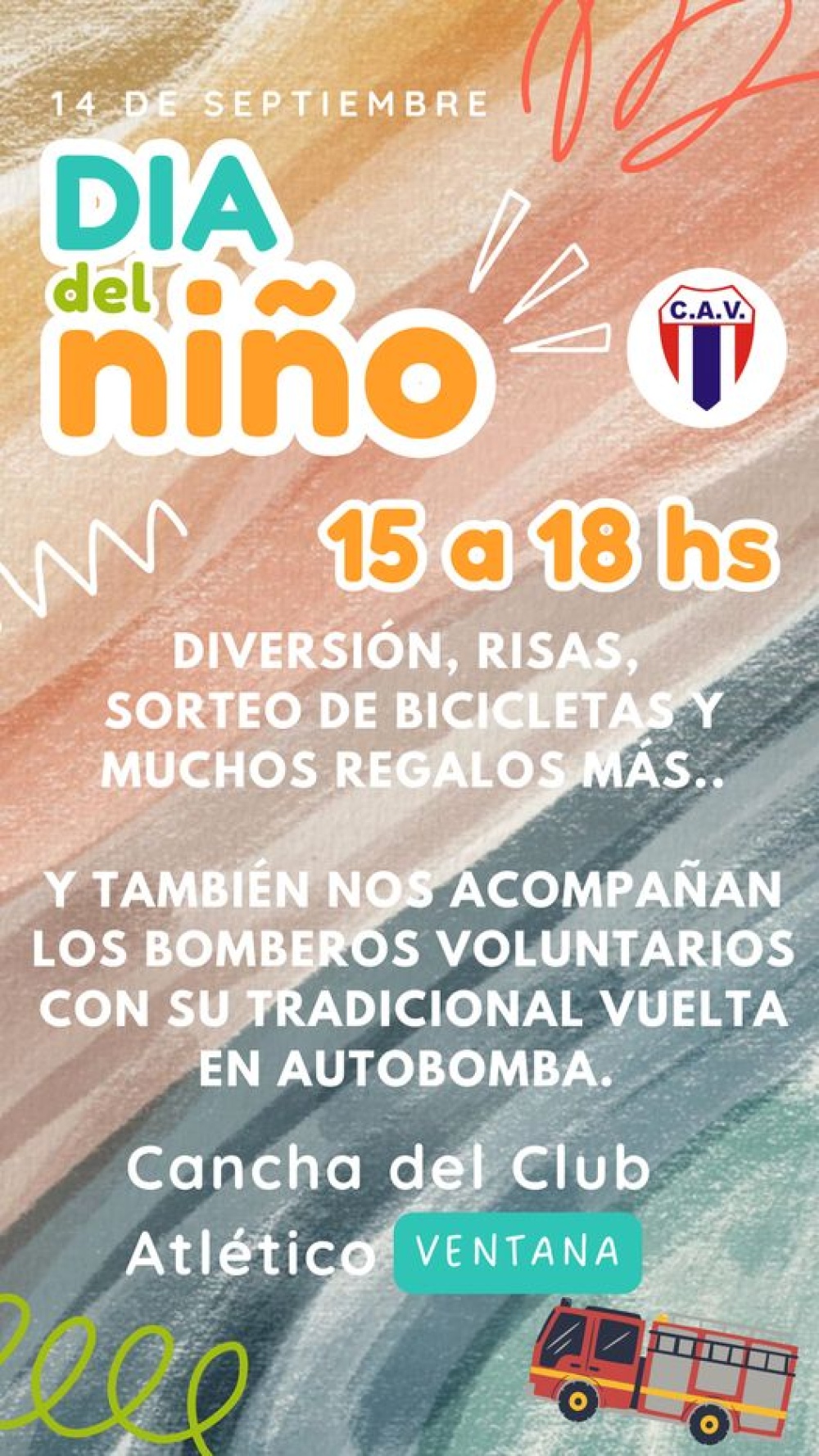 El 14 de septiembre se festeja el Dia del Niño en el Club Atlético Ventana