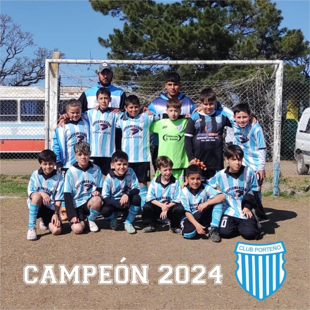 A falta de una fecha, el Sub 9 y Sub 10 de Porteño de Saldungaray es campeón en el certamen dorreguense de futbol