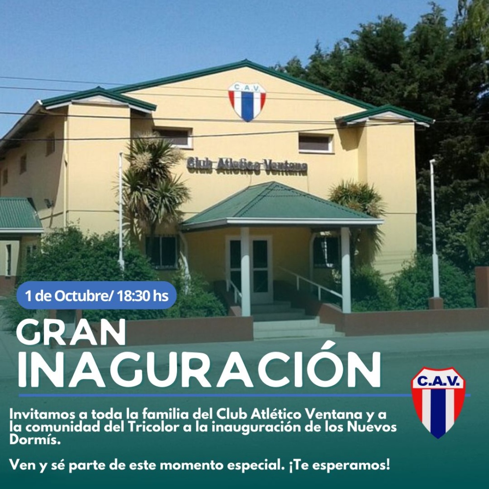 Atlético Ventana invita a toda la comunidad a la inauguración oficial de los nuevos dormís