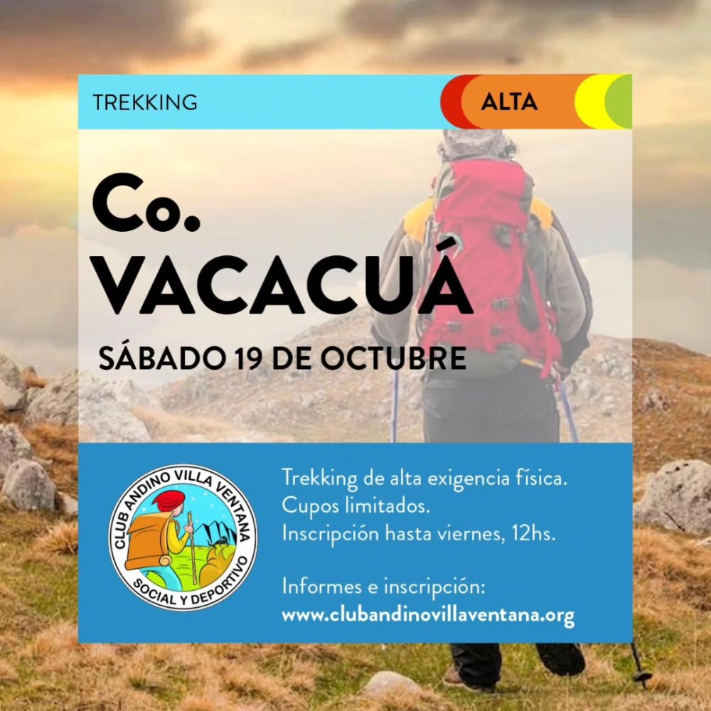 Abierta la inscripción para una actividad de alta exigencia física al Cerro Vacacuá