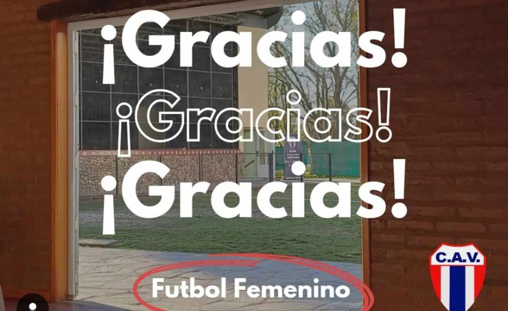 Agradecimiento del Club Atlético Ventana tras la realización de ”Peña de Mujeres”