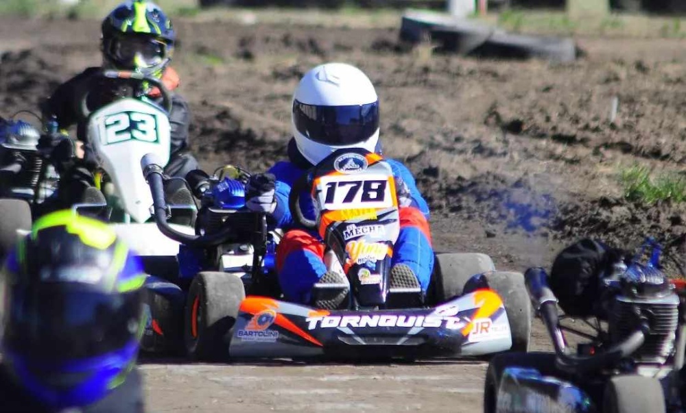 Diego ”Mecha” Moriames participo de la octava fecha del Superkart en Saavedra