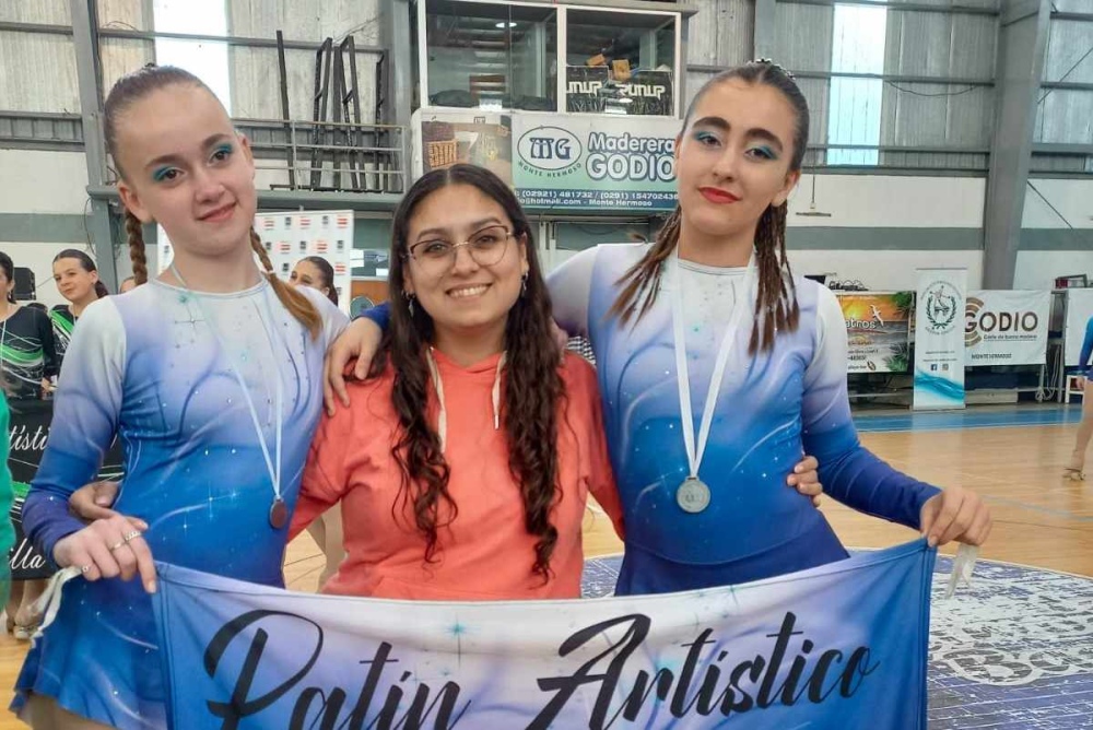 Patinadoras de Chasico se lucieron en el Polideportivo Municipal de Monte Hermoso