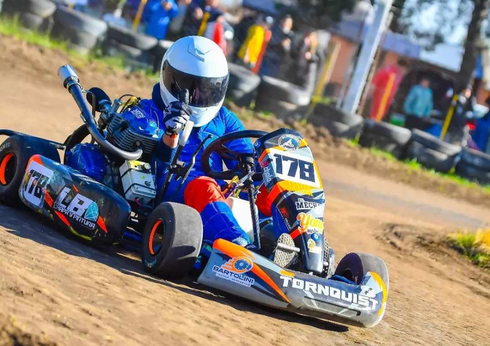 Diego ”Mecha” Moriames participo de la octava fecha del Superkart en Saavedra