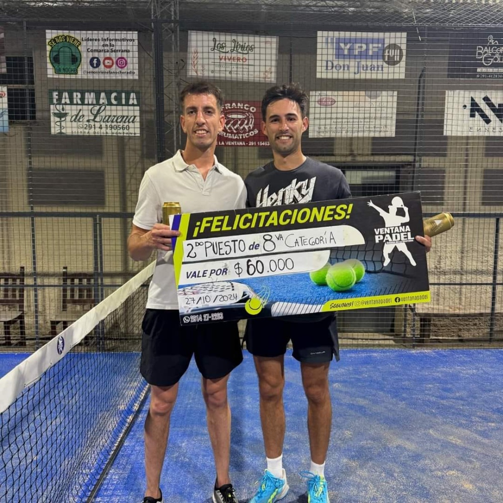 Ventana Padel: Los hermanos Mastrángelo, campeones en octava categoría