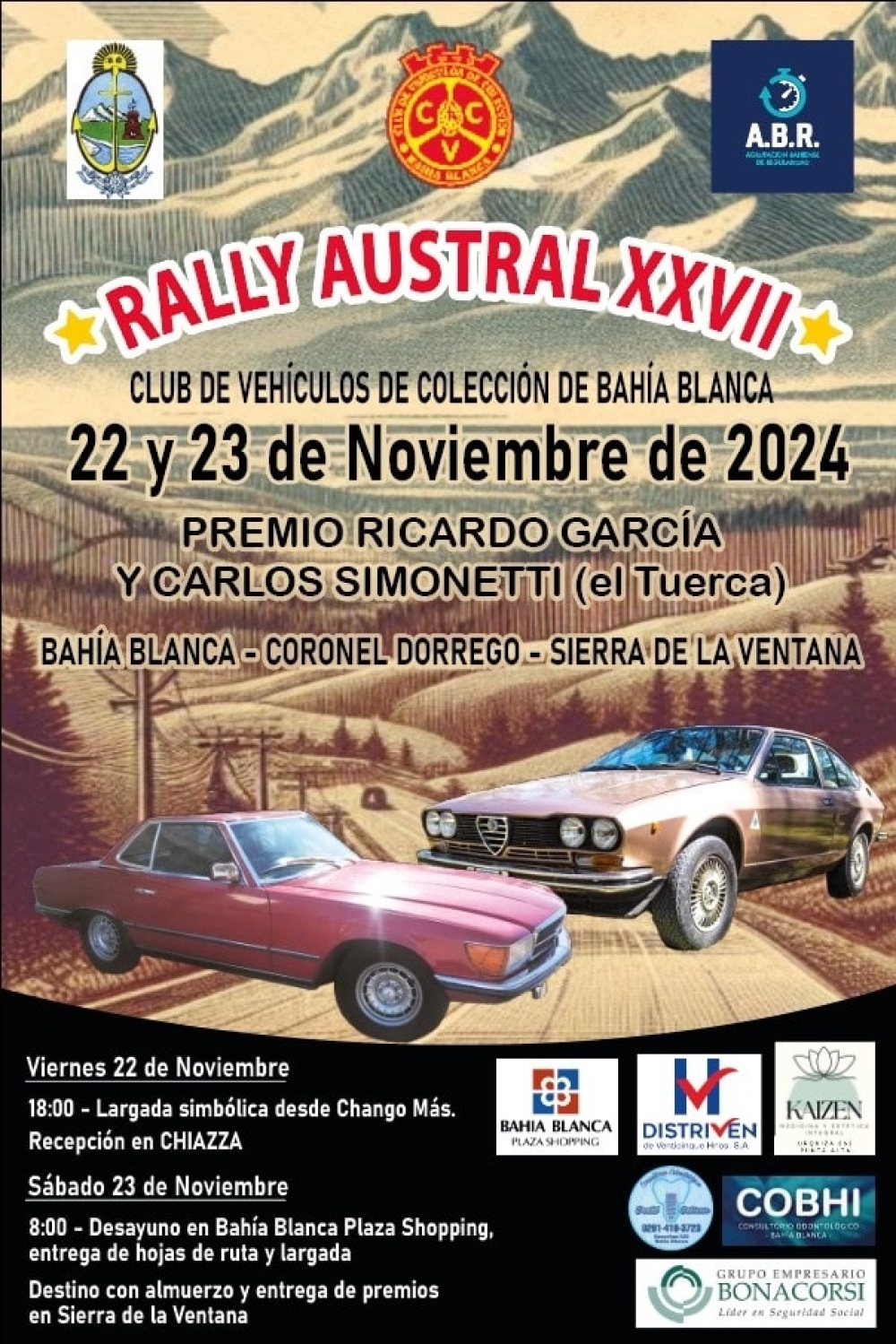 El Rally Austral XXVII llega este sábado a Sierra de la Ventana