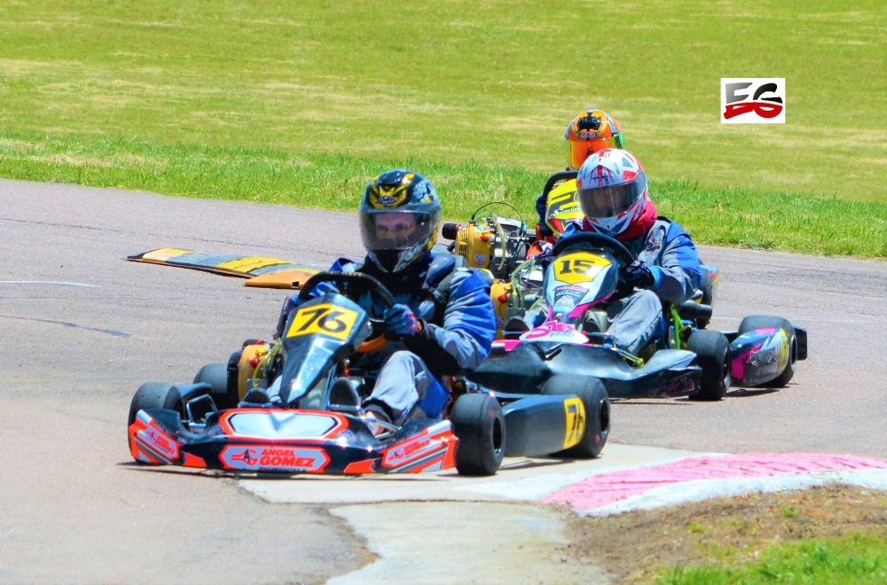 Los tres tornquistenses fueron de la partida en la ultima fecha del campeonato del Kart 390cc