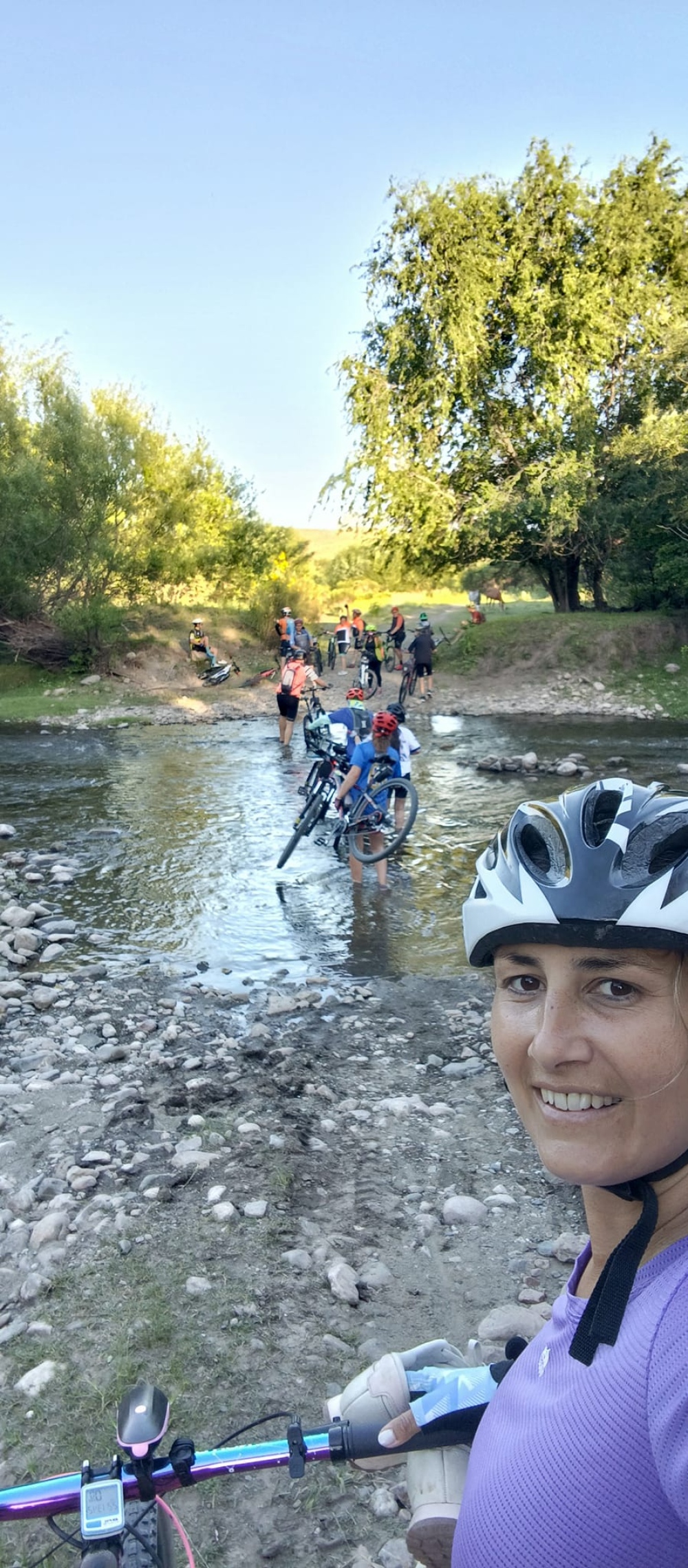 Se realizo el cicloturismo nocturno con luna llena y experiencia astronómica en Saldungaray (Incluye fotos)