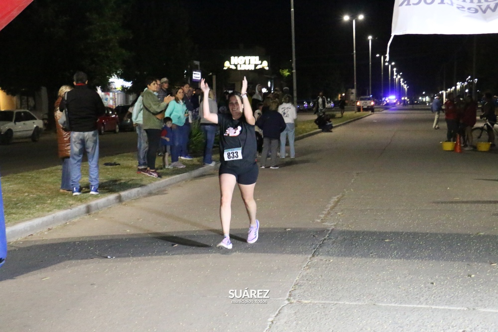 Tres atletas serranos fueron parte de la 4° edición de la carrera nocturna de Coronel Suarez