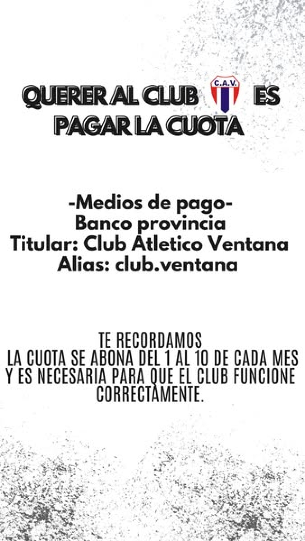 ¡El Club Atlético Ventana sigue adelante gracias a vos!