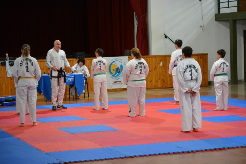 Ricardo Rieiro tomo exámenes a alumnos de la Escuela de Taekwondo APAT Tornquist (40 fotos + video)