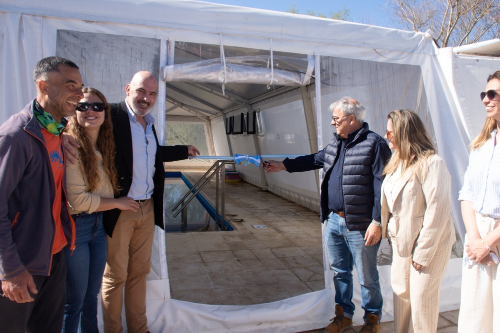 Sergio Bordoni concretó la reinauguración del Natatorio Climatizado de Sierra de la Ventana