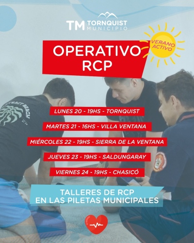 Operativo RCP: Comienza este lunes el ciclo de talleres abiertos de reanimación cardiopulmonar