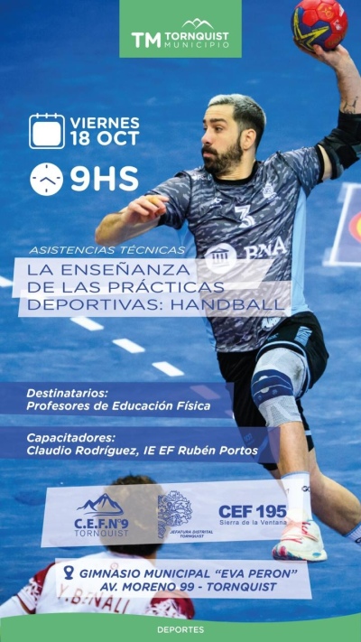 Se brindarán clases de práctica deportiva en Handball