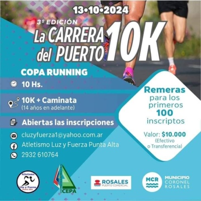 María Gabriela Pelaez compitió en la tercera edición de la Carrera del Puerto