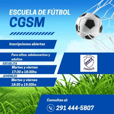 Comenzaron las actividades en la escuelita de futbol del Club General San Martin de Chasico