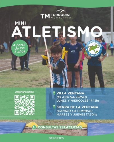 El 11 de marzo es la fecha prevista para el inicio de la actividad de mini atletismo