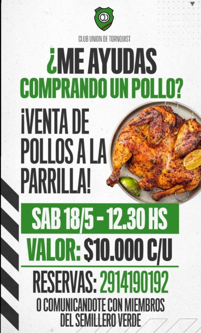 Semillero Verde organiza una venta de pollos a la parrilla