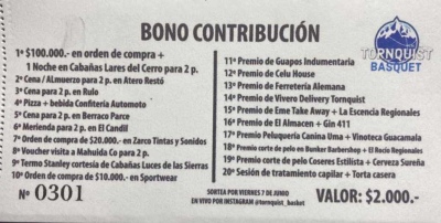 Continúa a la venta el bono contribución de Tornquist Basket