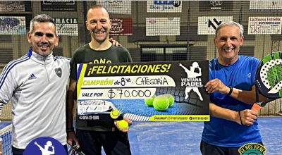 La dupla Dana - Quiroga logró quedarse con el torneo de 8va categoría organizado por Ventana Padel