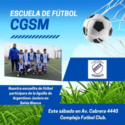 La escuelita de futbol del Club San Martin de Chasico debuta este sábado en un torneo bahiense