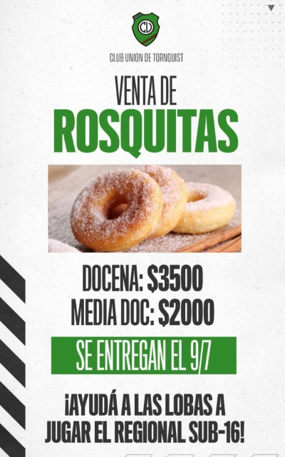 Venta de rosquitas para ayudar a Las Lobas a jugar el Regional Sub 16