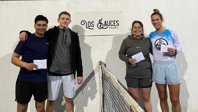 Jimena Diez - Nahuel Sanabria, ganadores de un torneo de séptima mixto en Los Sauces Padel