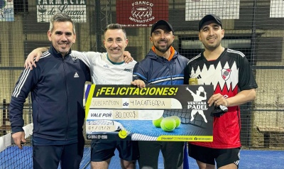 Matías Beilman - Julián Villoria, campeones del primer torneo de cuarta categoría en Ventana Padel