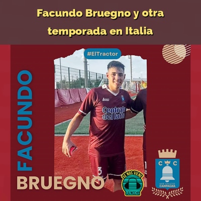 El serrano Facundo Bruegno y otra temporada en Italia