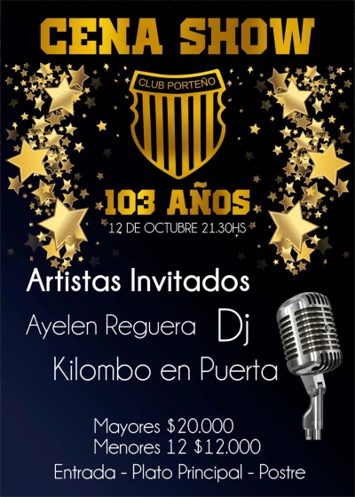 Cena show por el 103º aniversario del Club Porteño de Saldungaray