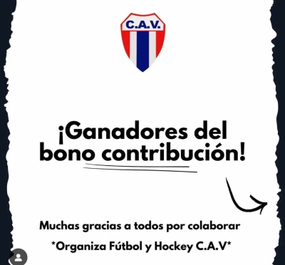 Ganadores del bono contribución del Club Atlético Ventana