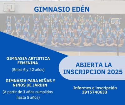 Gimnasio Eden ya abrió la inscripción para el ciclo 2025