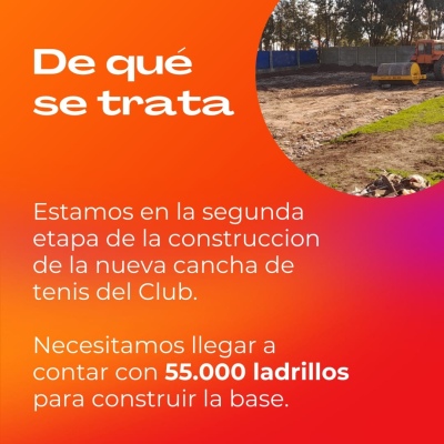 Automoto Tenis lanzo la campaña de los 55 mil ladrillos