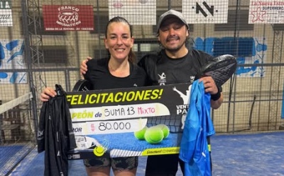 Agustina Corino y Darío González, campeones del primer torneo de verano de Ventana Padel