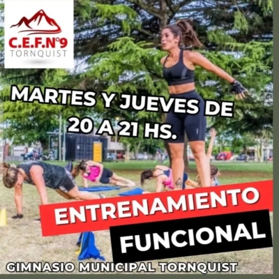 Continúan las clases de entrenamientos funcional en Tornquist