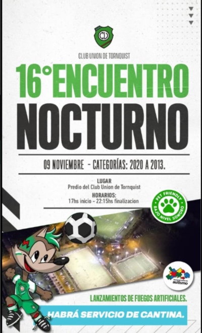 Fecha confirmada para el 16º encuentro nocturno del Club Unión