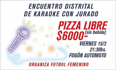 Esta noche: El equipo de futbol femenino de Automoto organiza un encuentro distrital de karaoke con jurado