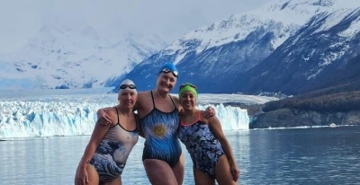 Tras nadar a orillas del glaciar Perito Moreno, María Eugenia Haun contó sus vivencias