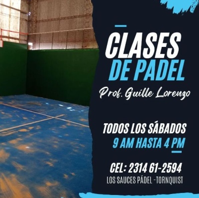 A cargo de Guillermo Lorenzo: Comienzan las clases grupales en Los Sauces Padel